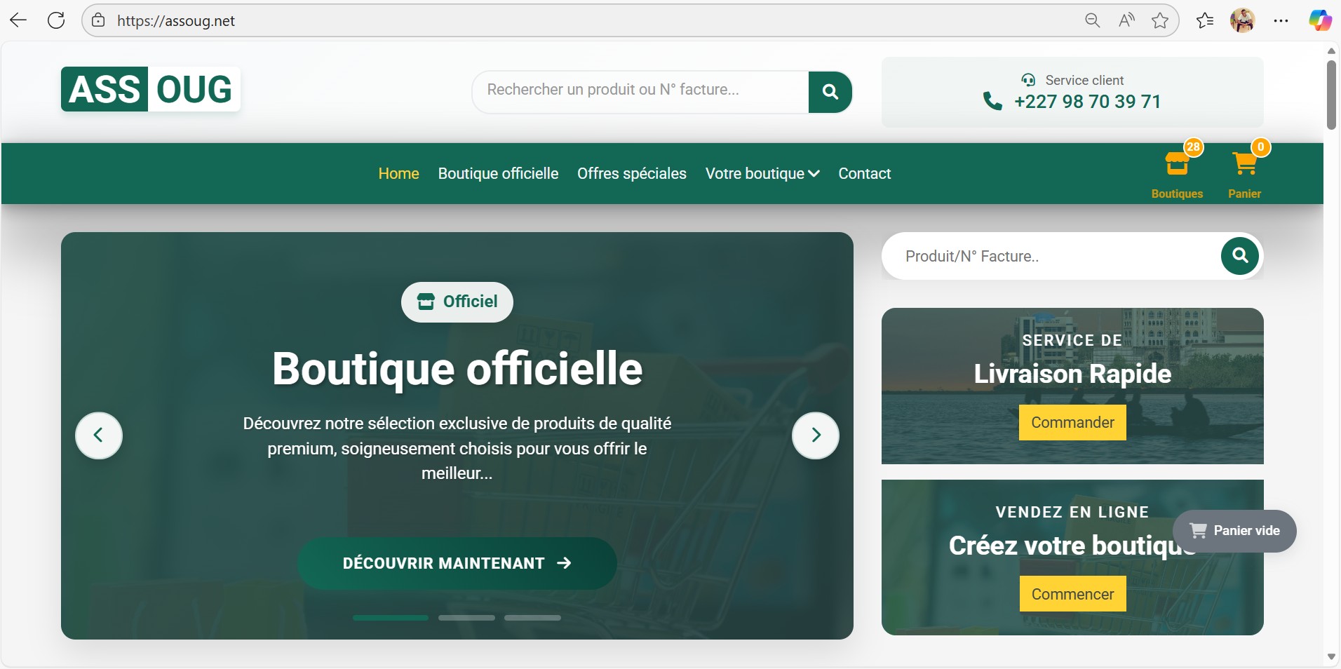 ASSOUG - Plateforme E-commerce