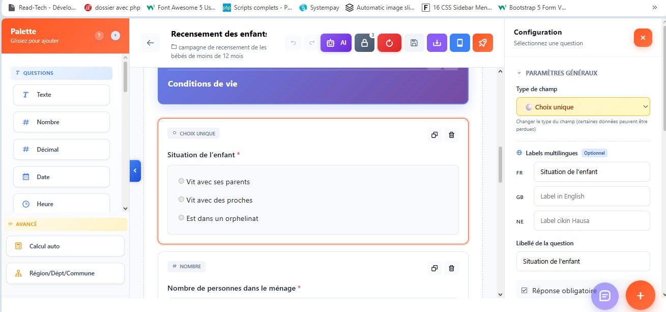 KaraBayani — editeur de formulaires no-code